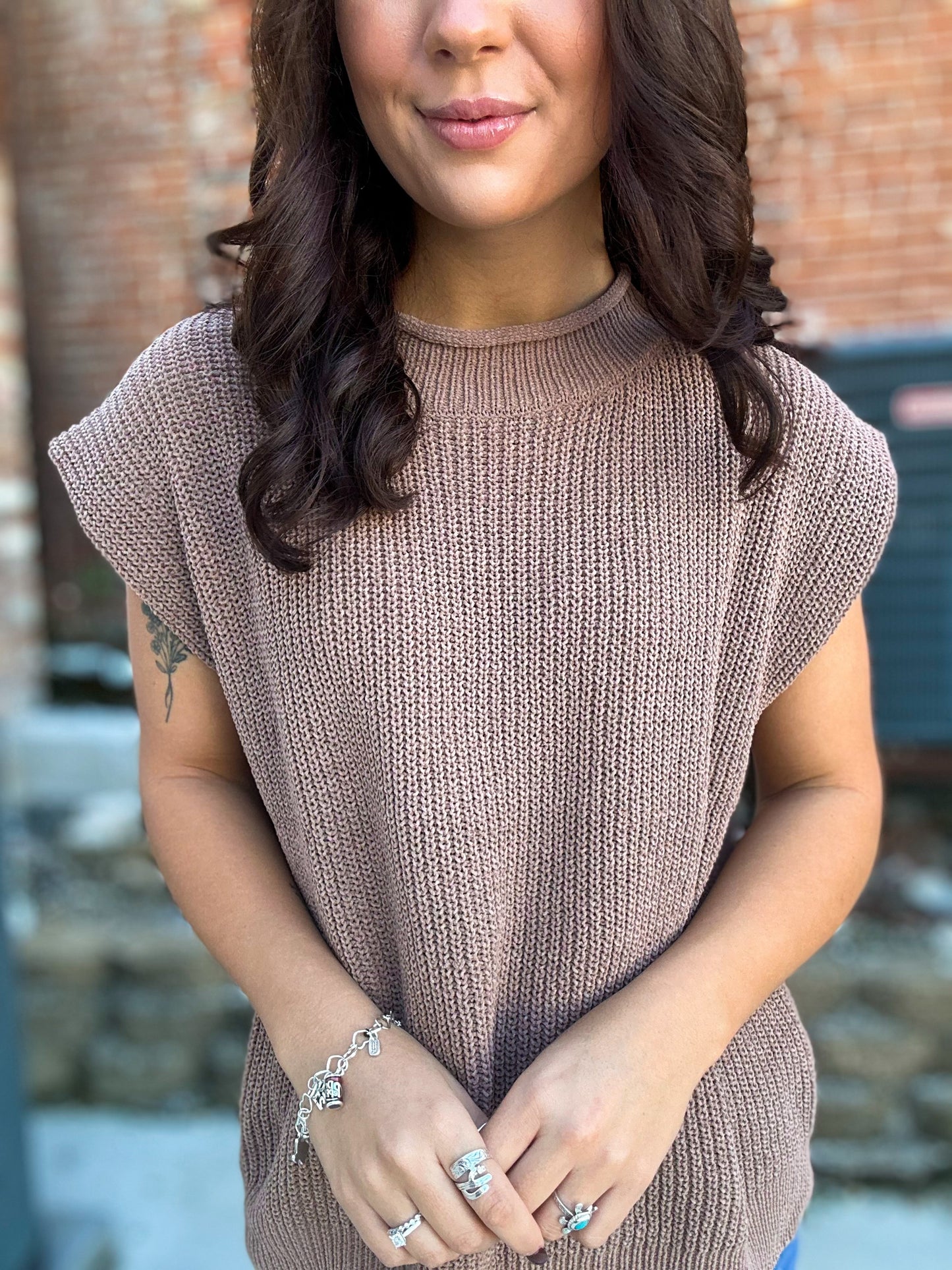 Rodeo Revival Sweater Vest in Mocha