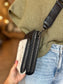 Sadler Cowhide Crossbody in Black