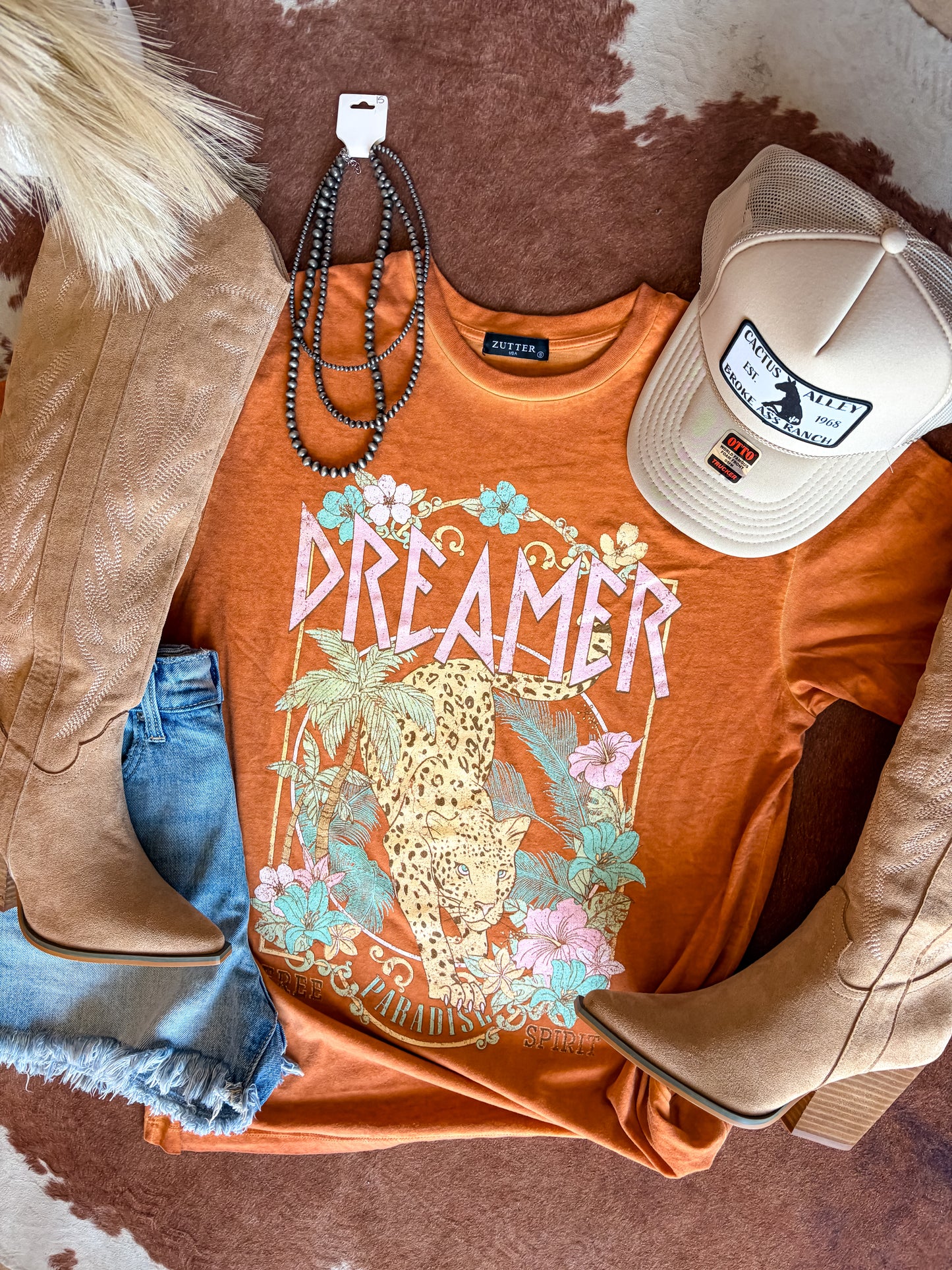 Dreamer Leopard Graphic Tee