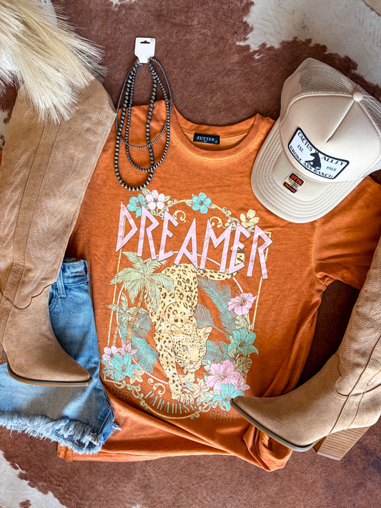 Dreamer Leopard Graphic Tee