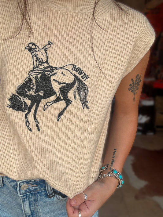 Retro Howdy Sweater Vest