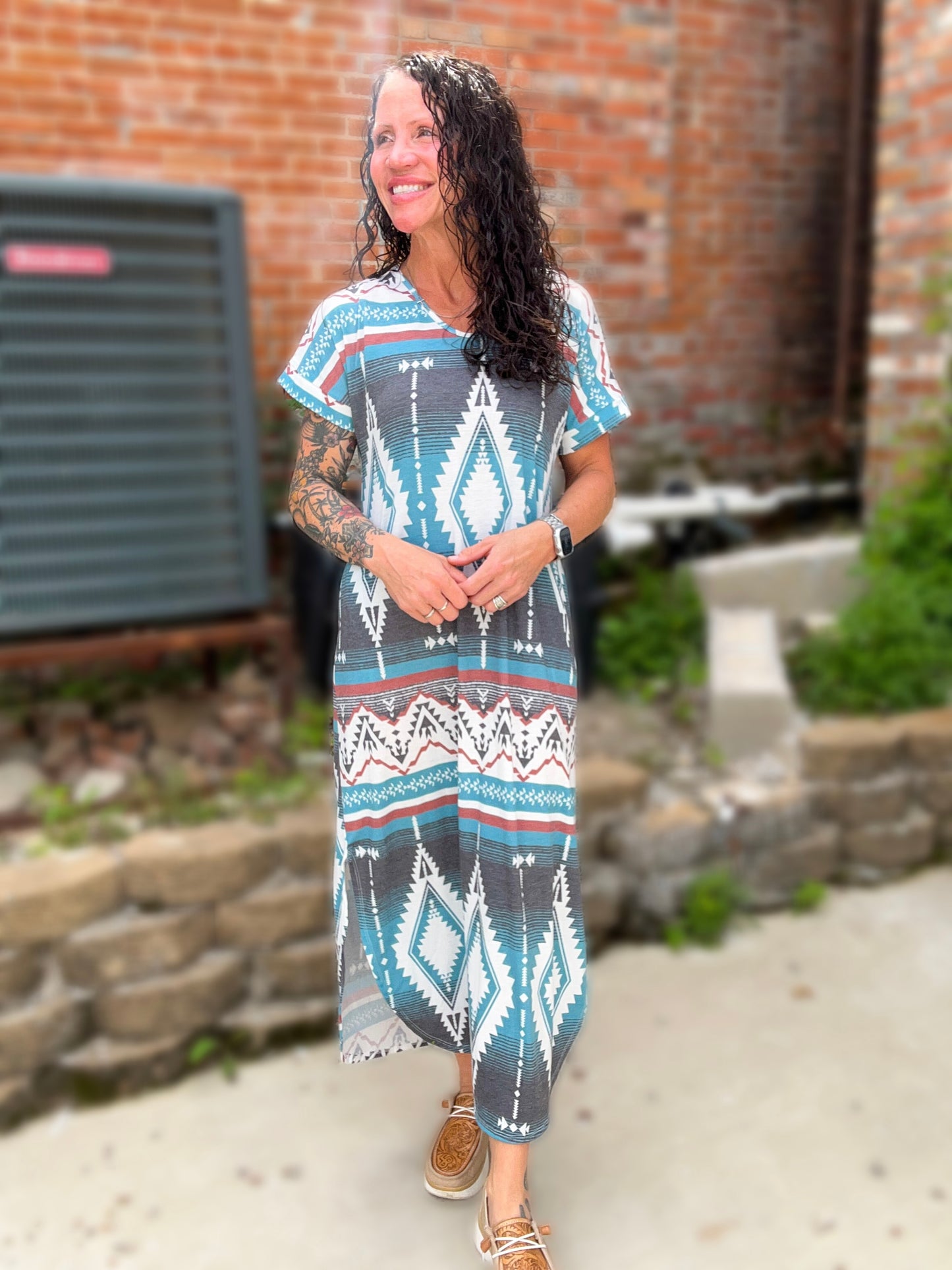 Cobalt Cowgirl Maxi Dress