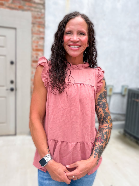 Soft Spoken Top in Mauve