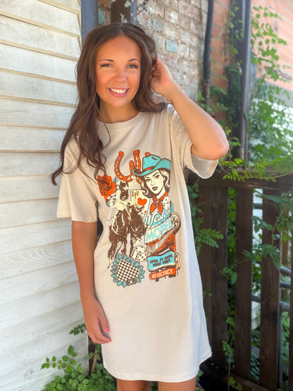 Neon Nights T-Shirt Dress