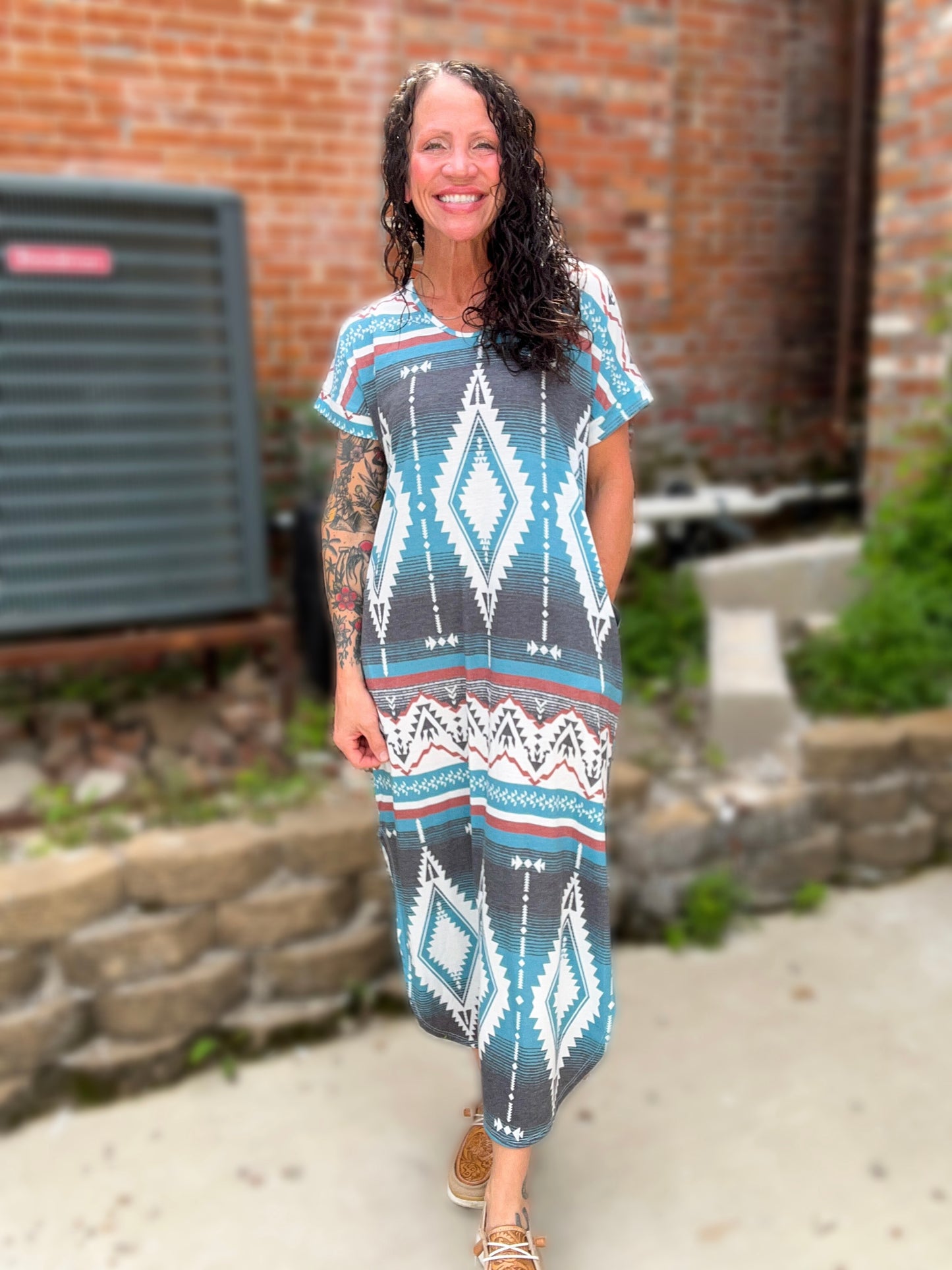 Cobalt Cowgirl Maxi Dress