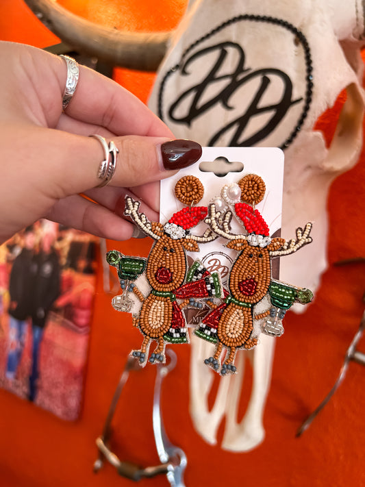 Tipsy Reindeer Earrings