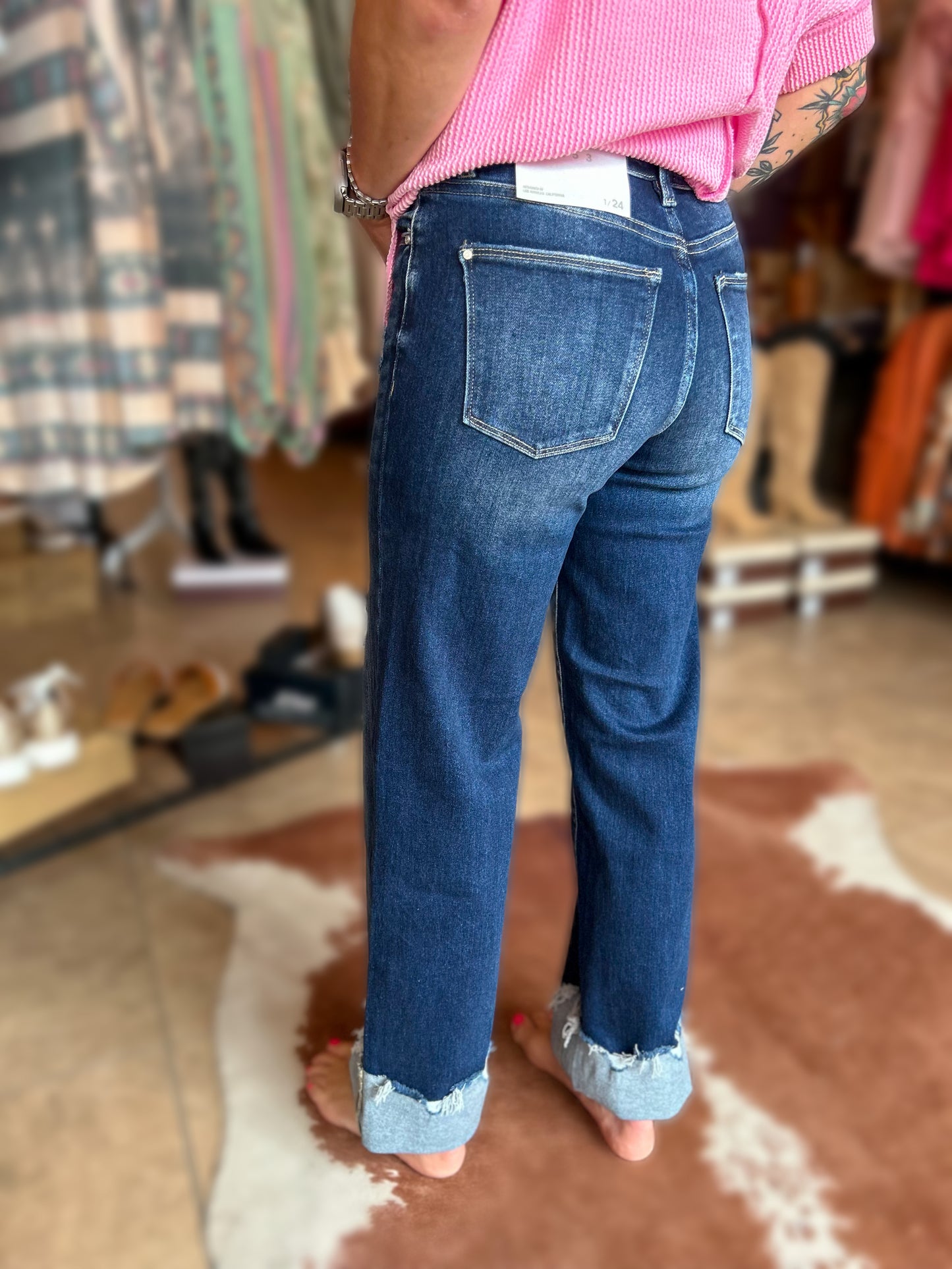 Midnight Strut Cuffed Jean