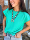 Miller Top in Aqua
