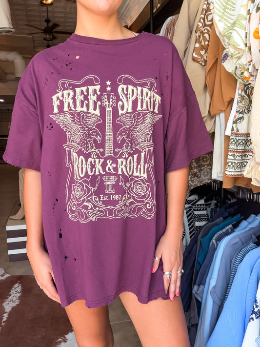 Free Spirit Oversized Graphic Tee