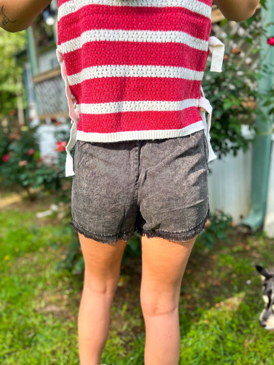 Regina Shorts in Ash Black