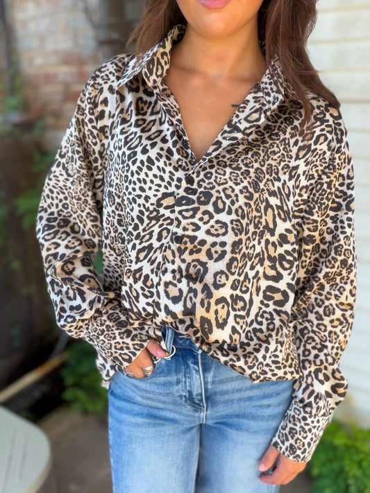 Wild Instinct Satin Blouse