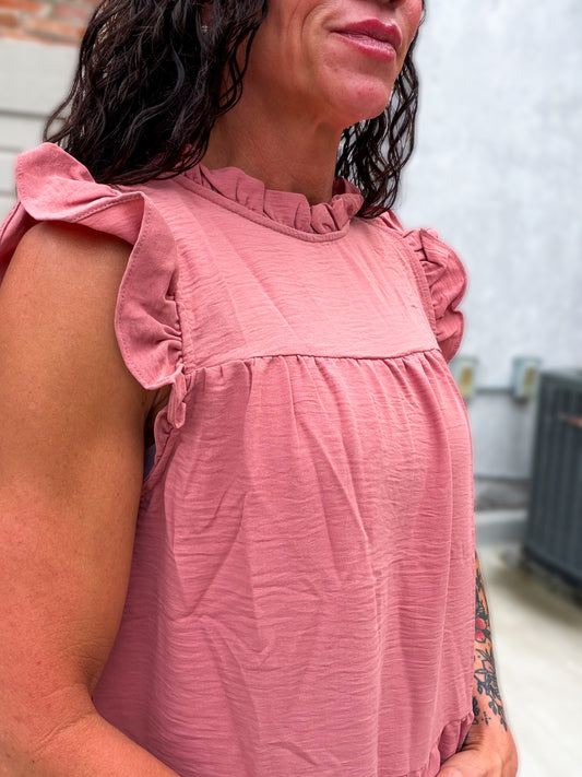 Soft Spoken Top in Mauve