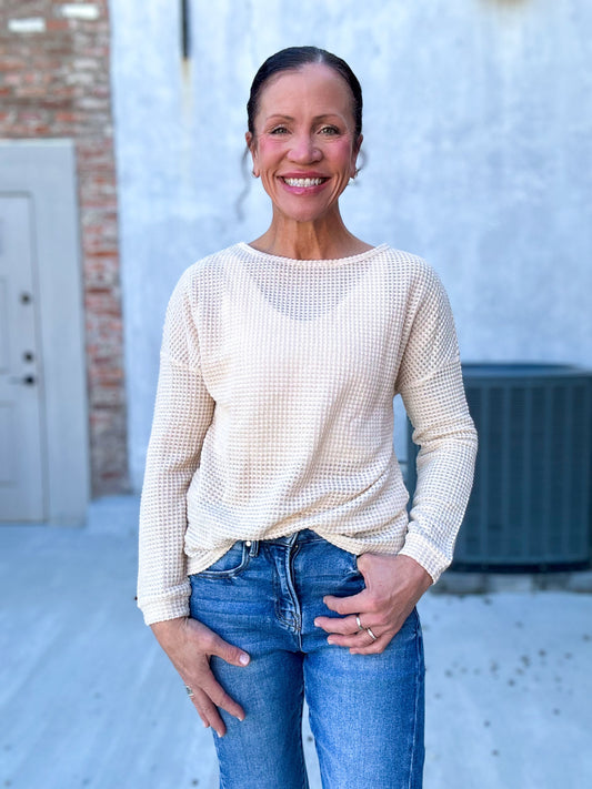 Run To You Waffle Knit Top