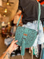 Wrangler Bray Saddle Crossbody in Teal
