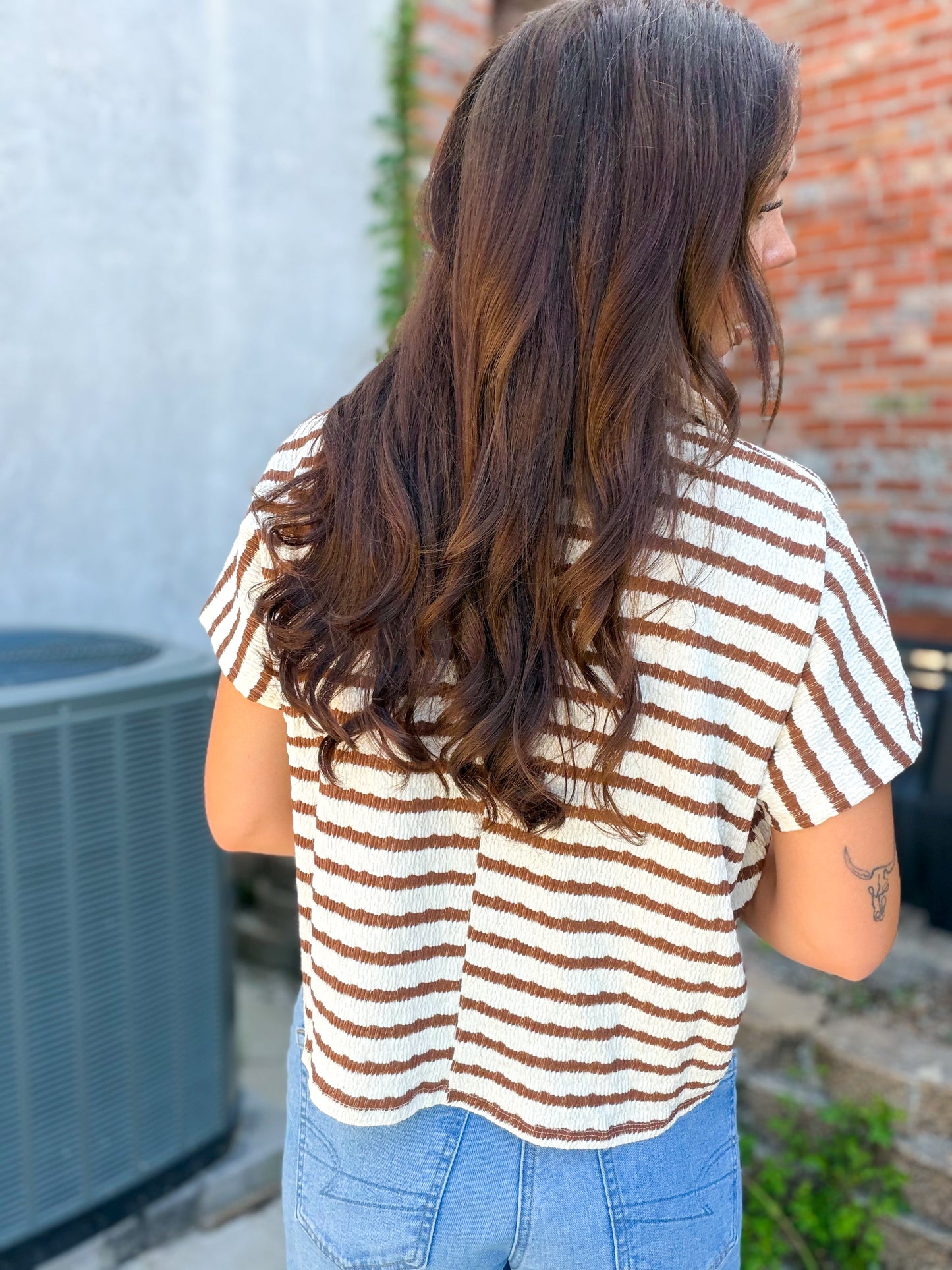 Coffee Run Blouse in Brown