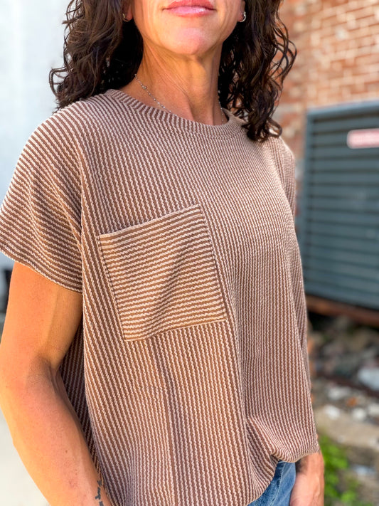 Keep It Casual Top in Mocha