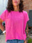 Keep It Casual Top in Hot Pink