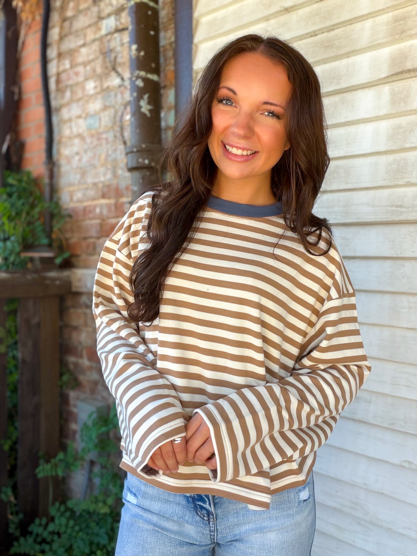 Saddle & Stripe Top
