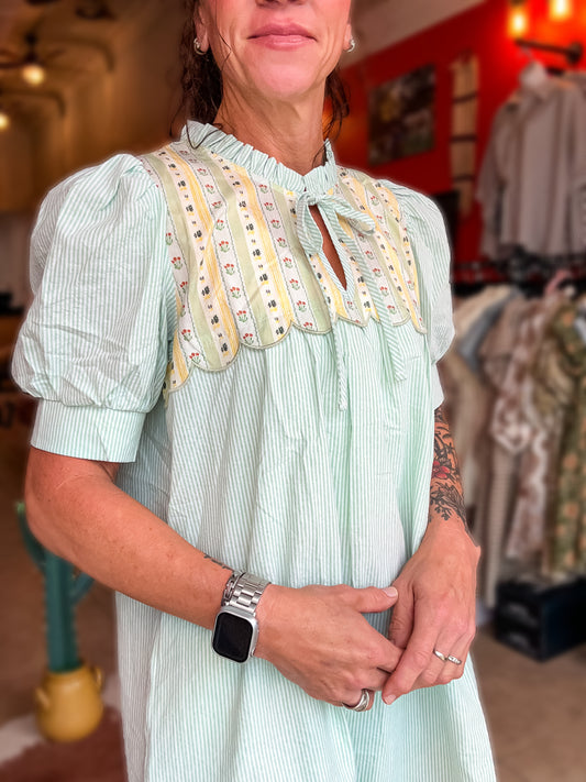 Honeydew Heirloom Dress