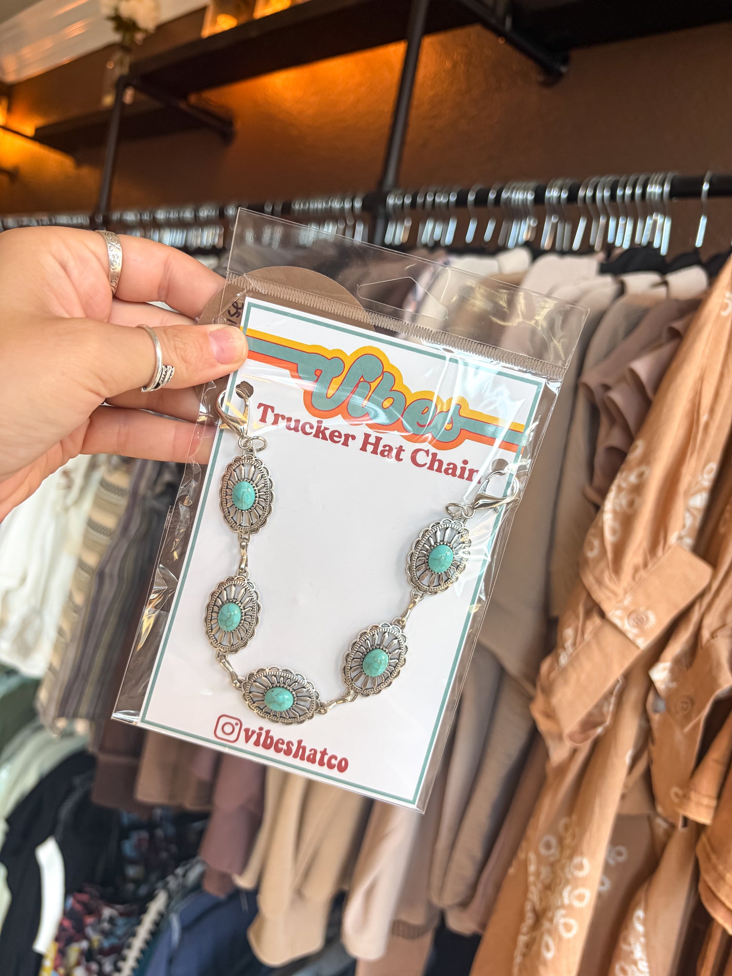 Turquoise Hat Chain