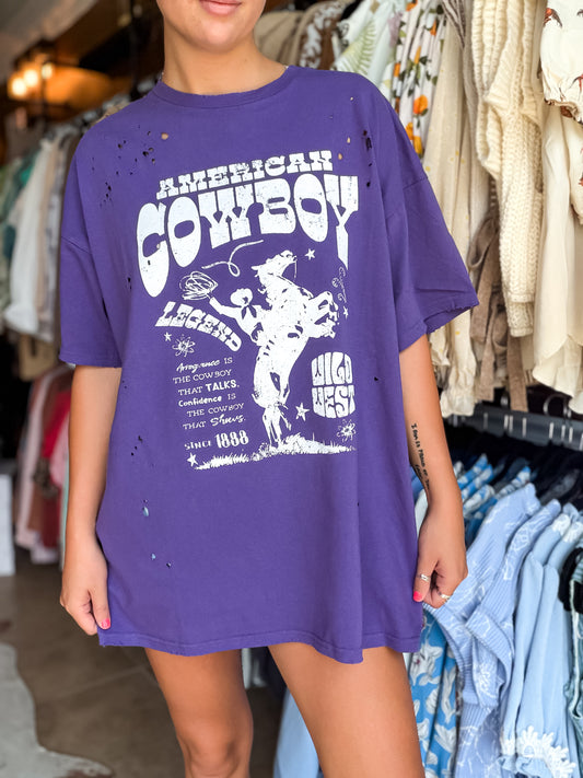 American Cowboy Oversized Graphic Tee