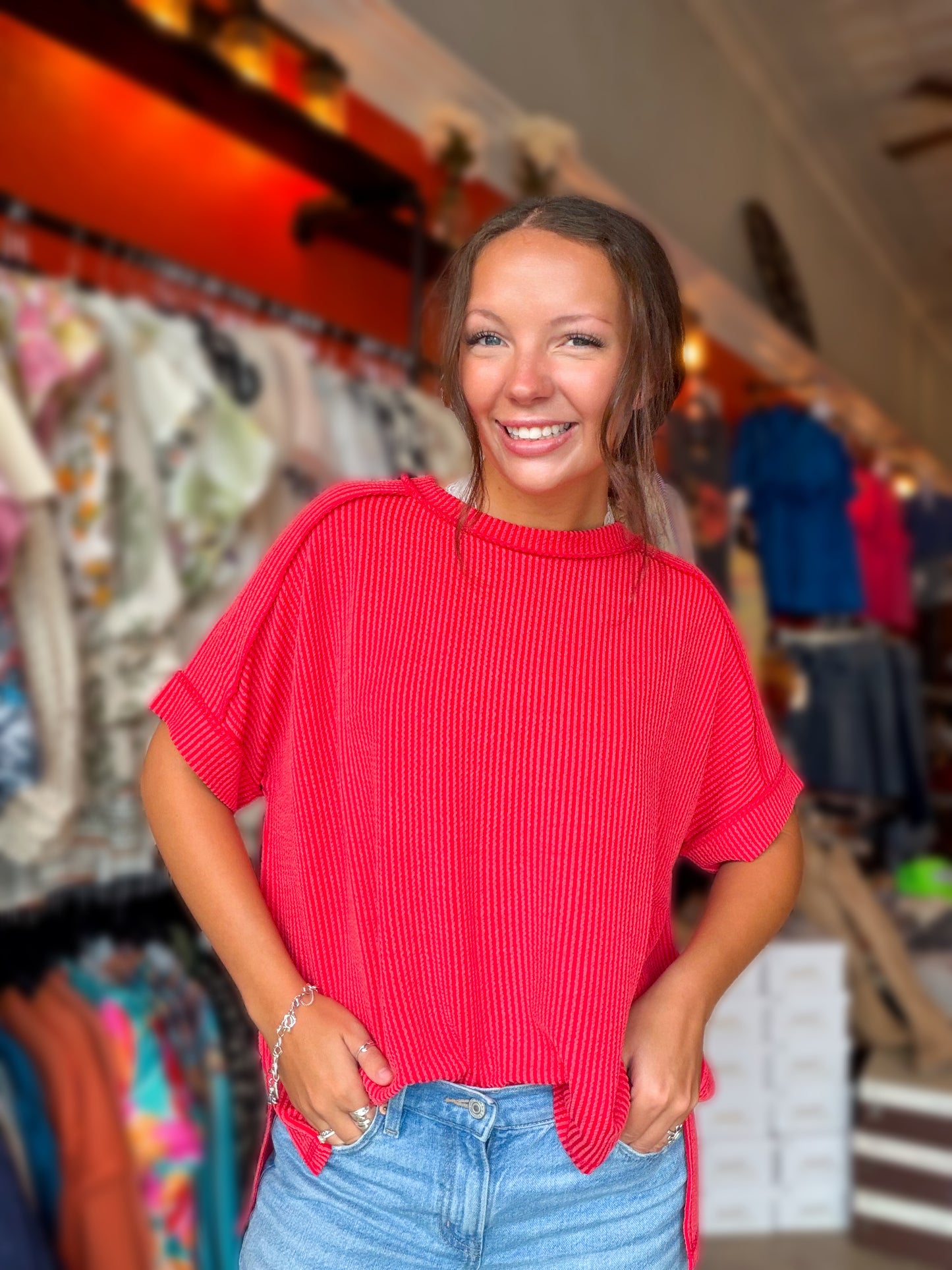 Sweet Escape Top in Red