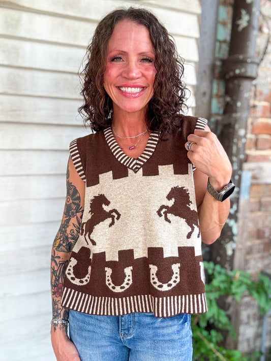 Desert Stallion Sweater Vest