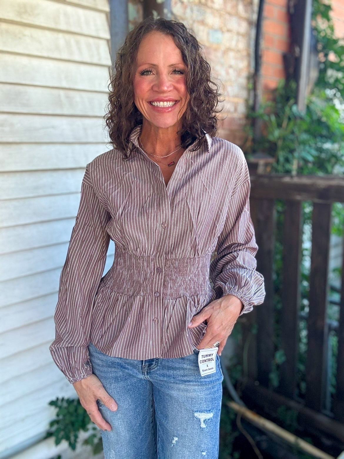 Saddle & Stripe Blouse
