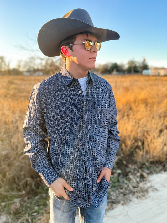 Stone Pearl Snap Button Up