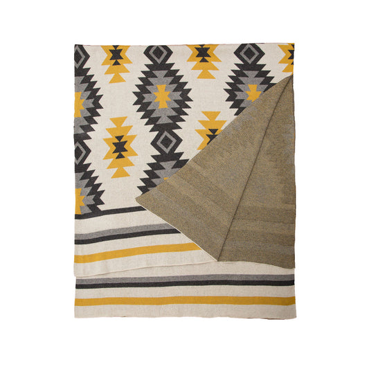 Cooly-Wooly Aztec Print Throw