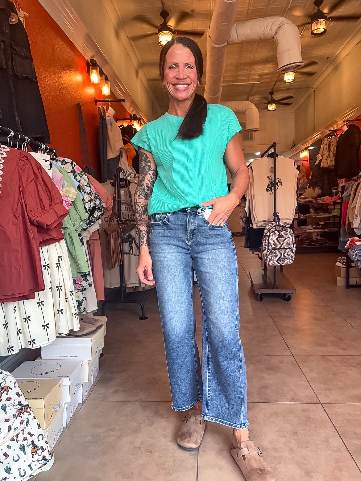 Desert Bloom Barrel Jeans