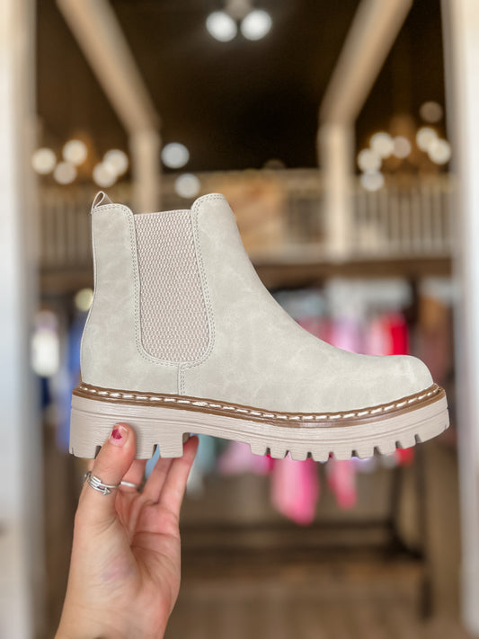 Sand Chelsea Boots