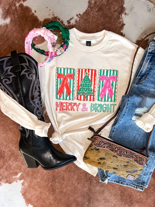 Merry & Bright Long Sleeve Tee