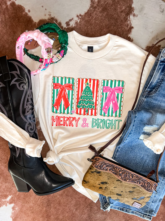 Merry & Bright Long Sleeve Tee